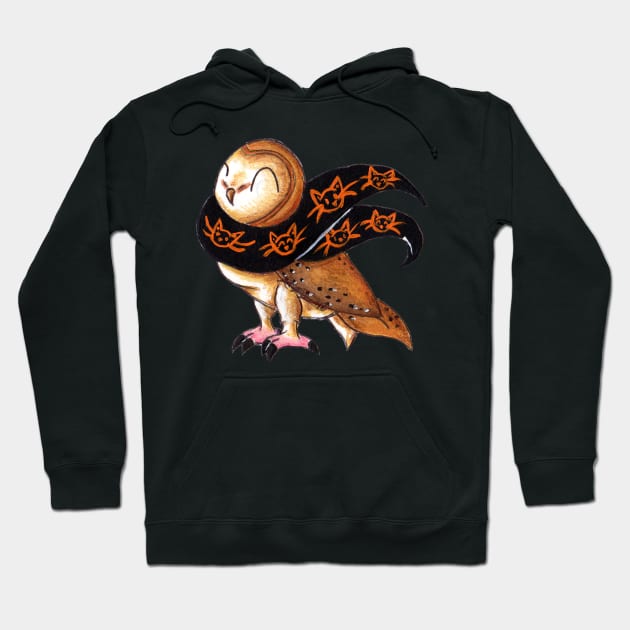 Happy Owl-o-Ween (Barn Owl) Hoodie by KristenOKeefeArt